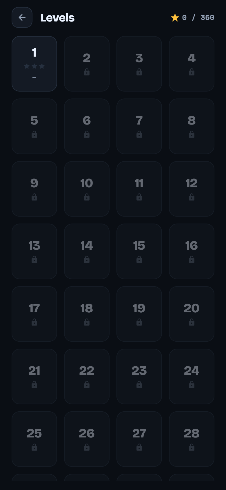 Loomic level select map
